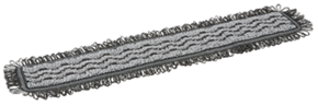 Vikan Damp 42 Dark mikrofiber mopp, Kardborrband, 60 cm, Grå